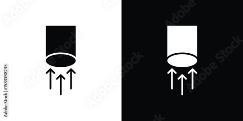 Air suction icon glyphs vectors. Web flat pack.