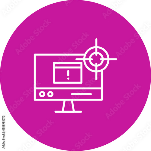 Targeted  Pink Circle  Icon Design
