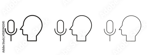 Voice control icon for Website or Apps Elements, Logo. Pixel vector graphics