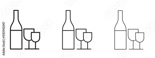 Vodka icon for Website or Apps Elements, Logo. Pixel vector graphics