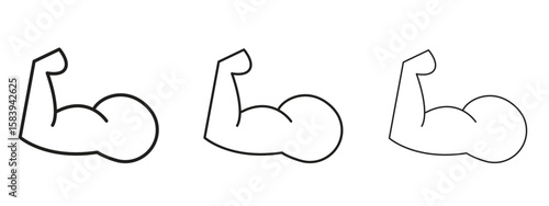 Strong arm icon for Website or Apps Elements, Logo. Pixel vector graphics