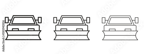 Snowplow icon for Website or Apps Elements, Logo. Pixel vector graphics