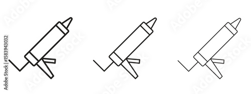 Sealants gun icon for Website or Apps Elements, Logo. Pixel vector graphics