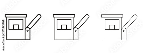 Road toll icon for Website or Apps Elements, Logo. Pixel vector graphics