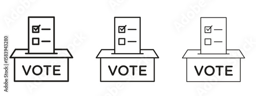 Referendum icon for Website or Apps Elements, Logo. Pixel vector graphics