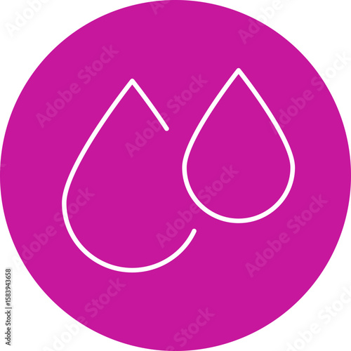 Water  Vector Pink Circle Icon Design