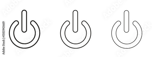 Power icon for Website or Apps Elements, Logo. Pixel vector graphics
