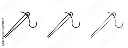 Needle icon for Website or Apps Elements, Logo. Pixel vector graphics