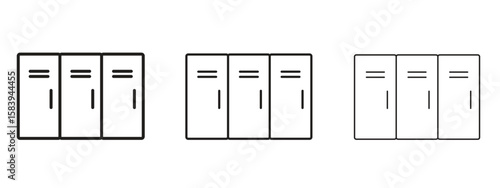 Lockers icon for Website or Apps Elements, Logo. Pixel vector graphics