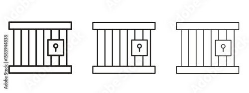 Jail icon for Website or Apps Elements, Logo. Pixel vector graphics