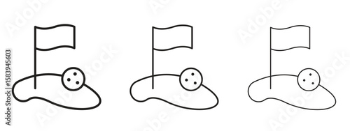 Golf yard icon for Website or Apps Elements, Logo. Pixel vector graphics