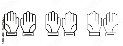 Gloves icon for Website or Apps Elements, Logo. Pixel vector graphics