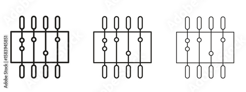 Foosball icon for Website or Apps Elements, Logo. Pixel vector graphics