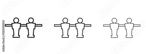 Foosball icon for Website or Apps Elements, Logo. Pixel vector graphics