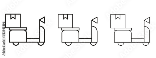 Food delivery icon for Website or Apps Elements, Logo. Pixel vector graphics