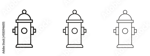 Fire hydrant icon for Website or Apps Elements, Logo. Pixel vector graphics