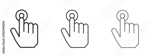 Finger control icon for Website or Apps Elements, Logo. Pixel vector graphics