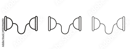 Exercise bands icon for Website or Apps Elements, Logo. Pixel vector graphics