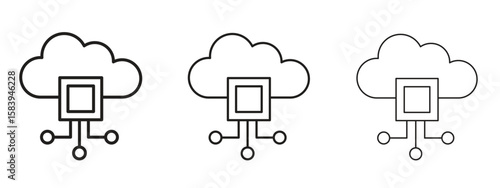 edge computing icon for Website or Apps Elements, Logo. Pixel vector graphics