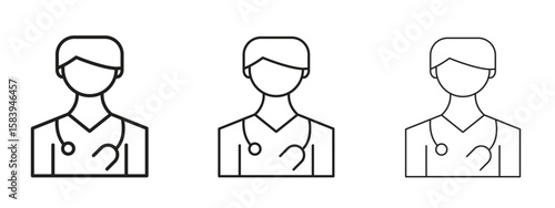 Doctor icon for Website or Apps Elements, Logo. Pixel vector graphics