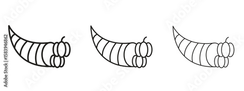 Cornucopia icon for Website or Apps Elements, Logo. Pixel vector graphics
