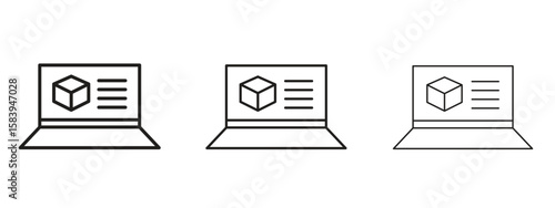 Computer simulation icon for Website or Apps Elements, Logo. Pixel vector graphics