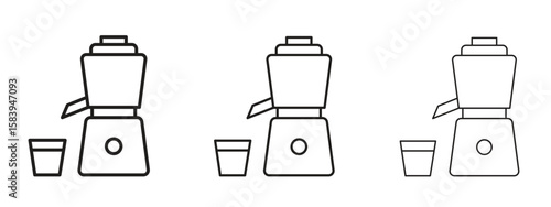 Cold pressed juicer icon for Website or Apps Elements, Logo. Pixel vector graphics