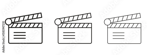 Cinema flapper icon for Website or Apps Elements, Logo. Pixel vector graphics