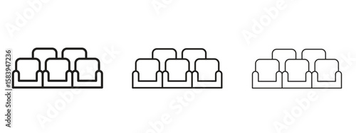 Cinema seat icon for Website or Apps Elements, Logo. Pixel vector graphics