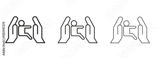 Child custody icon for Website or Apps Elements, Logo. Pixel vector graphics