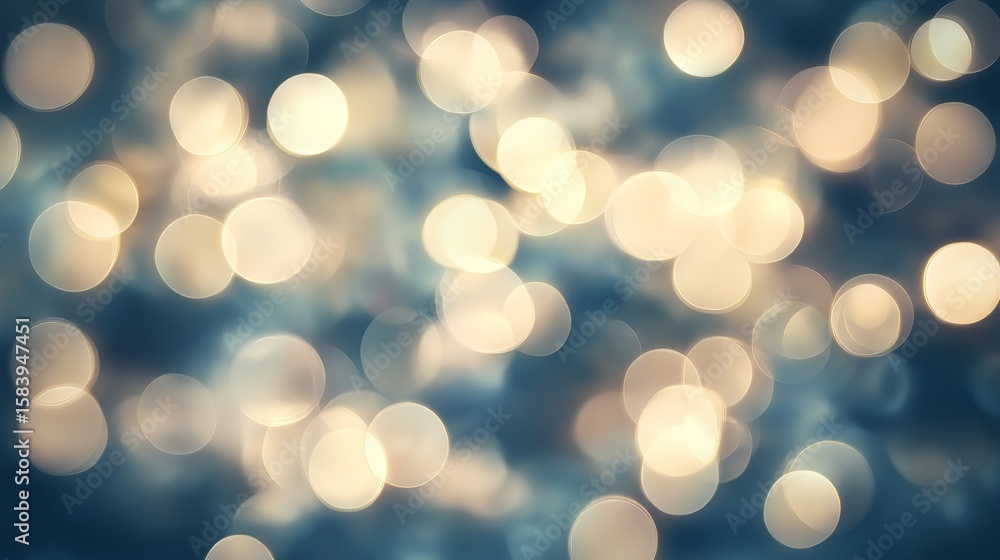 Fototapeta premium A bright and colorful background with many small circles and stars. The background is blue and the circles and stars are gold