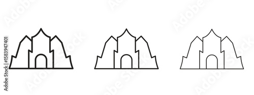 cave icon for Website or Apps Elements, Logo. Pixel vector graphics