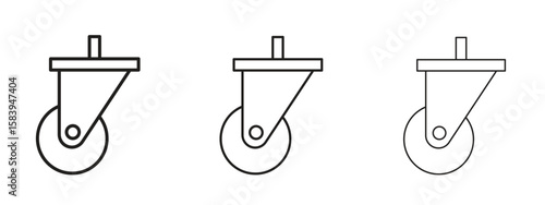 Cart trolley wheel icon for Website or Apps Elements, Logo. Pixel vector graphics