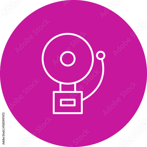 Intruder Alert  Vector Pink Circle Icon Design