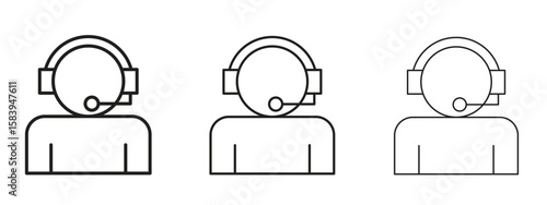 Callcenter icon for Website or Apps Elements, Logo. Pixel vector graphics
