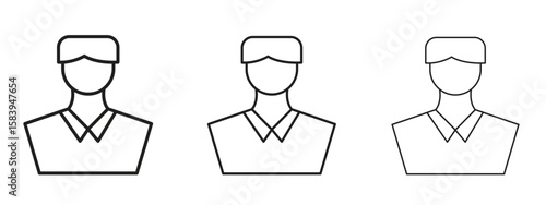 Businessman icon for Website or Apps Elements, Logo. Pixel vector graphics