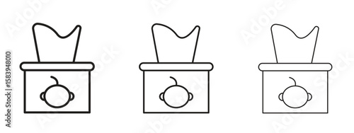 baby wipe icon for Website or Apps Elements, Logo. Pixel vector graphics