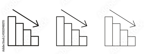Attrition icon for Website or Apps Elements, Logo. Pixel vector graphics