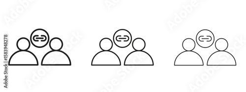 Affiliate link icon for Website or Apps Elements, Logo. Pixel vector graphics