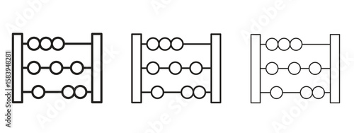 Abacus icon for Website or Apps Elements, Logo. Pixel vector graphics