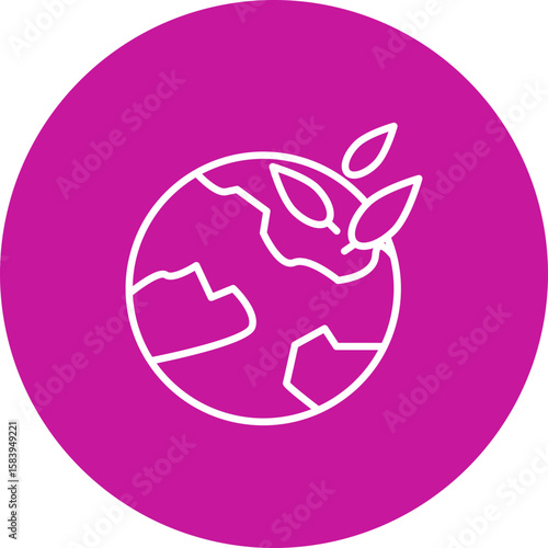 Sustainability  Vector Pink Circle Icon Design