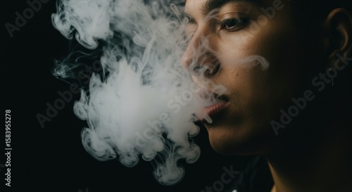 An authentic close-up of a person using a modern vaporizer