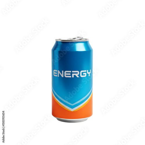Wallpaper Mural A sleek and modern slim aluminum can of a generic, unlabeled energy drink, ready for a boost, on isolated transparent background. Torontodigital.ca