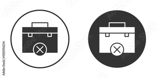 Unemployment icon simple solid style concept. Clipart vectors