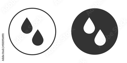 Tear drop icon simple solid style concept. Clipart vectors