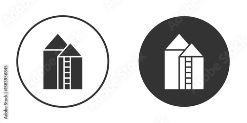 Silo icon simple solid style concept. Clipart vectors