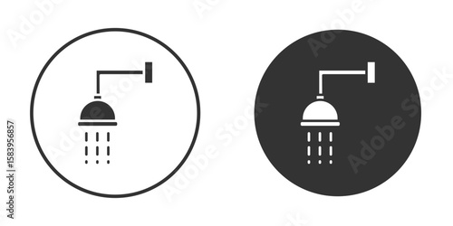 Shower Head icon simple solid style concept. Clipart vectors