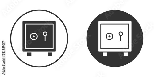 Safe icon simple solid style concept. Clipart vectors