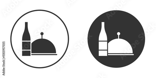 Room service icon simple solid style concept. Clipart vectors