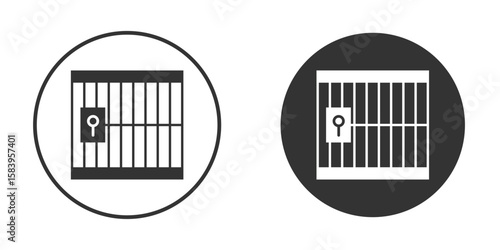 Prison icon simple solid style concept. Clipart vectors